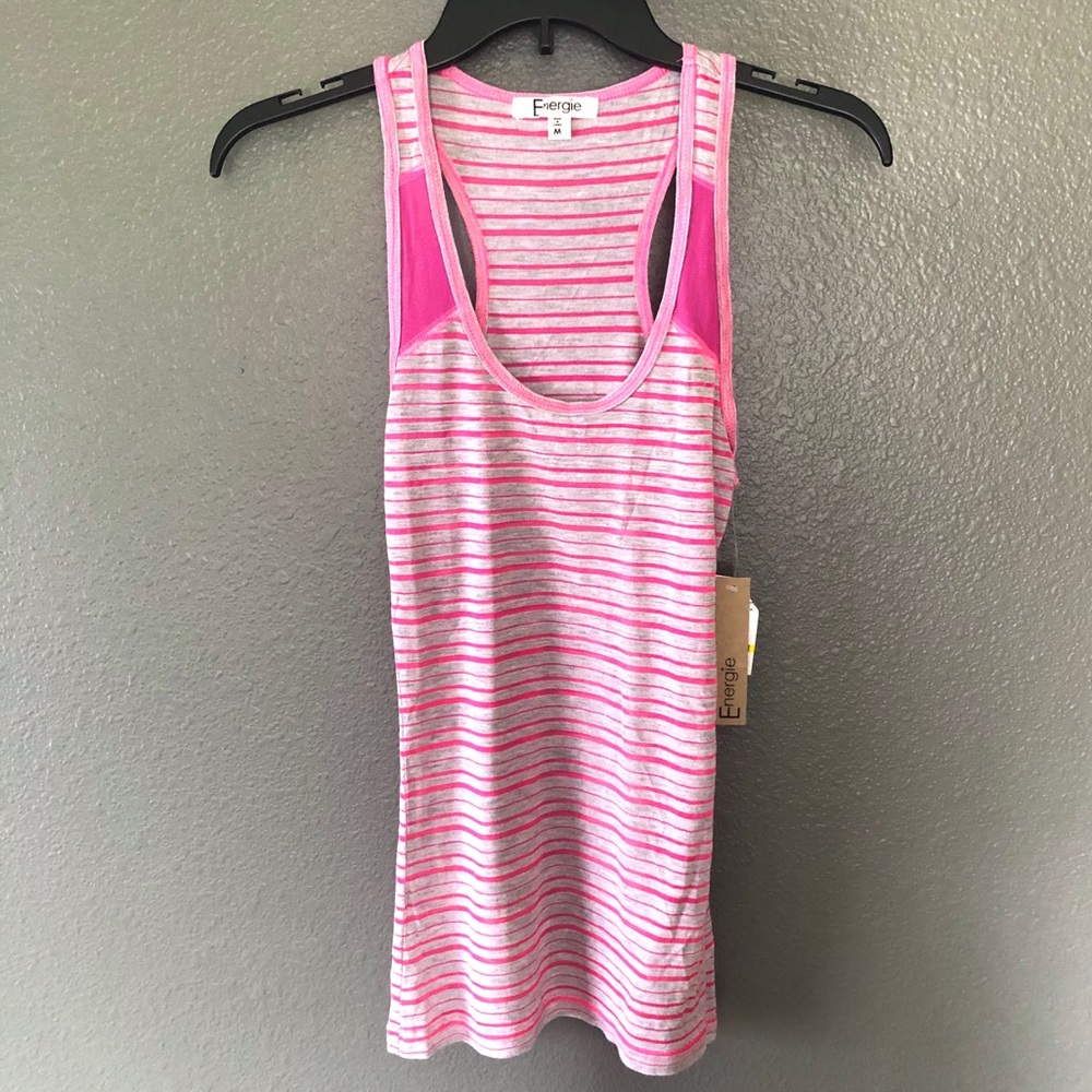 Striped pink tank top